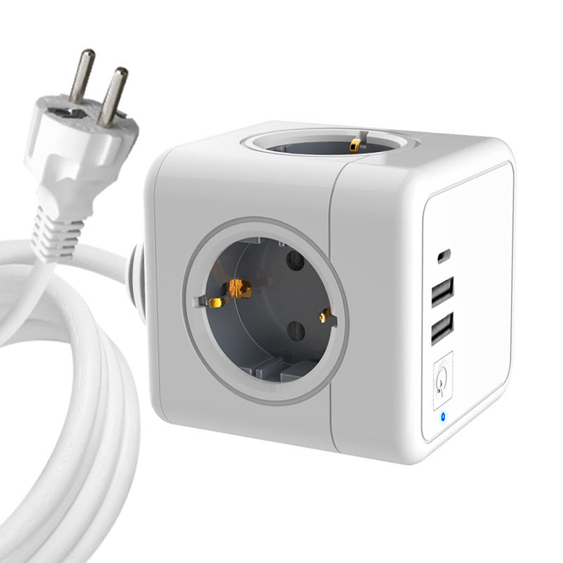 HKM-593427 Compact 5-Sided Smart USB Socket with Fast Charging and Safety Features