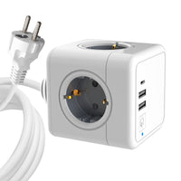 HKM-593427 Compact 5-Sided Smart USB Socket with Fast Charging and Safety Features