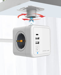 HKM-593427 Compact 5-Sided Smart USB Socket with Fast Charging and Safety Features