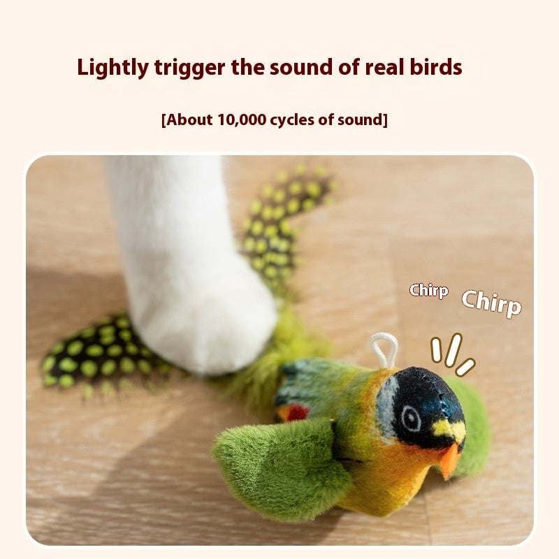 HKM-593683 Electric Sound Simulation Bird Cat Toy Cat Teaser
