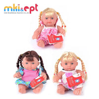 HKM-593875 Cute 8 Inch Reborn Baby Doll Made of Soft PVC Material for Kids Ages 2-7