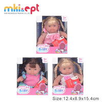 HKM-593875 Cute 8 Inch Reborn Baby Doll Made of Soft PVC Material for Kids Ages 2-7