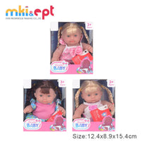 HKM-593875 Cute 8 Inch Reborn Baby Doll Made of Soft PVC Material for Kids Ages 2-7
