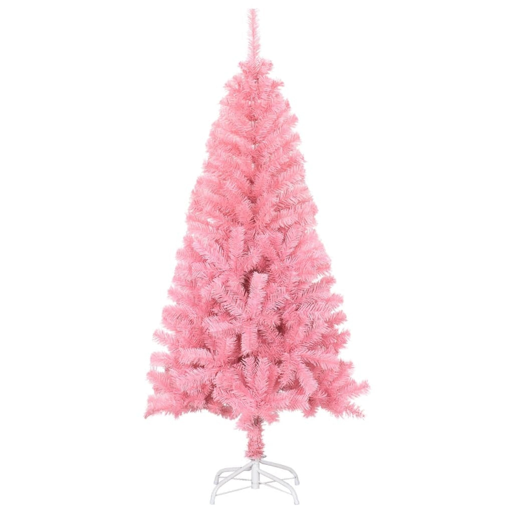 KTX-593875 Pink Artificial Christmas Tree with Steel Stand, 150 cm PVC