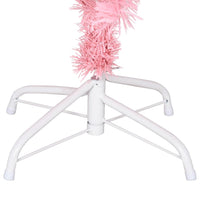 HKM-593875 Pink Artificial Christmas Tree with Steel Stand, 150 cm PVC