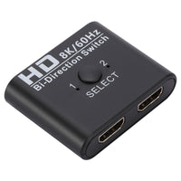 HKM-593939 8K 60Hz HDMI Bidirectional Switcher with 2 Inputs and 1 Output, Supports 4K for Dual Device Connections
