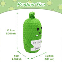 HKM-594003 Squeaky Pickle Dog Chew Toy - Fun Latex Toy for Teething Puppies and Gentle Chewers