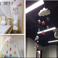 HKM-594067 DIY Hanging Cloud Mobile for Baby Room Decor – Soft Felt Fabric Ornament