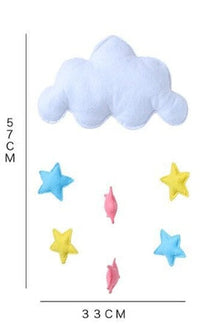 HKM-594067 DIY Hanging Cloud Mobile for Baby Room Decor – Soft Felt Fabric Ornament
