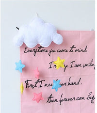 HKM-594067 DIY Hanging Cloud Mobile for Baby Room Decor – Soft Felt Fabric Ornament