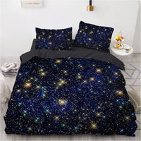 HKM-594387 Digital Bedding and Home Textile 3-Piece Set - Polyester Fabric, White Quilt Cover, Bed Sheet, and Pillowcase