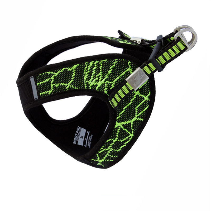 HKM-594579 Pet Puppy Harness - Adjustable Chest Strap in Blue, Red, Purple, Green, Gray; Sizes XS, S, M, L