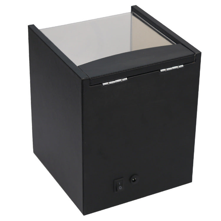 HKM-594579 Wooden Watch Storage Box for Mechanical Timepieces - Black/Brown, 18x18x21 cm