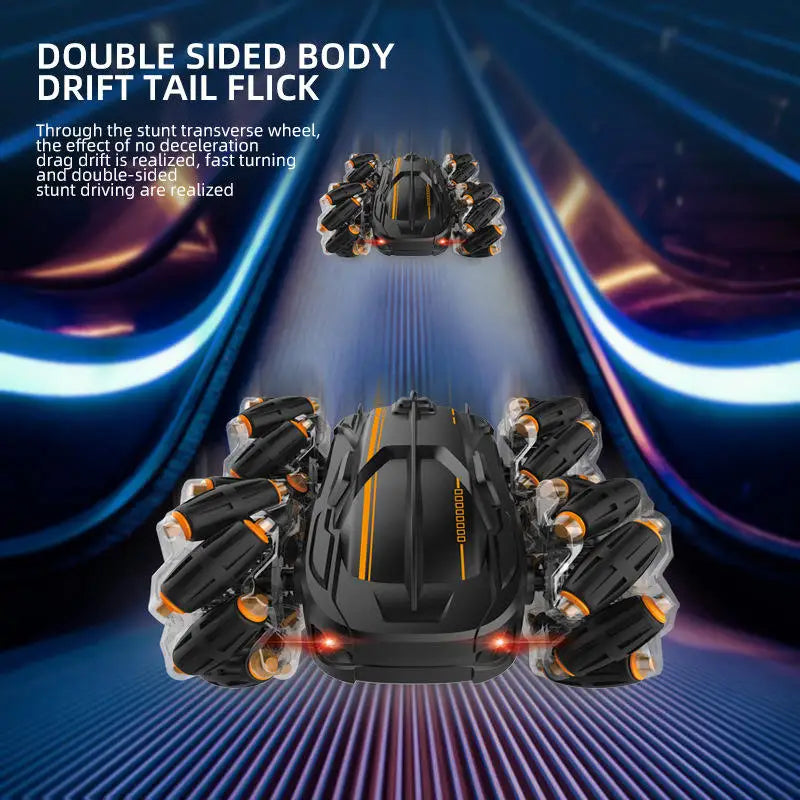 HKM-594643 Dual-Sided Electric Remote Control Stunt Car with Lights for Indoor and Outdoor Fun