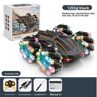 HKM-594643 Dual-Sided Electric Remote Control Stunt Car with Lights for Indoor and Outdoor Fun