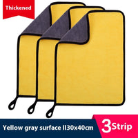 HKM-594643 Ultra Fine Fiber Cleaning Dishcloths - Multi-Color 3-Pack (30x30cm, 30x40cm, 30x60cm)