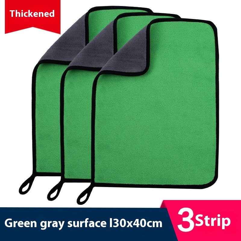HKM-594643 Ultra Fine Fiber Cleaning Dishcloths - Multi-Color 3-Pack (30x30cm, 30x40cm, 30x60cm)
