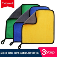 HKM-594643 Ultra Fine Fiber Cleaning Dishcloths - Multi-Color 3-Pack (30x30cm, 30x40cm, 30x60cm)