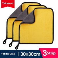 HKM-594643 Ultra Fine Fiber Cleaning Dishcloths - Multi-Color 3-Pack (30x30cm, 30x40cm, 30x60cm)