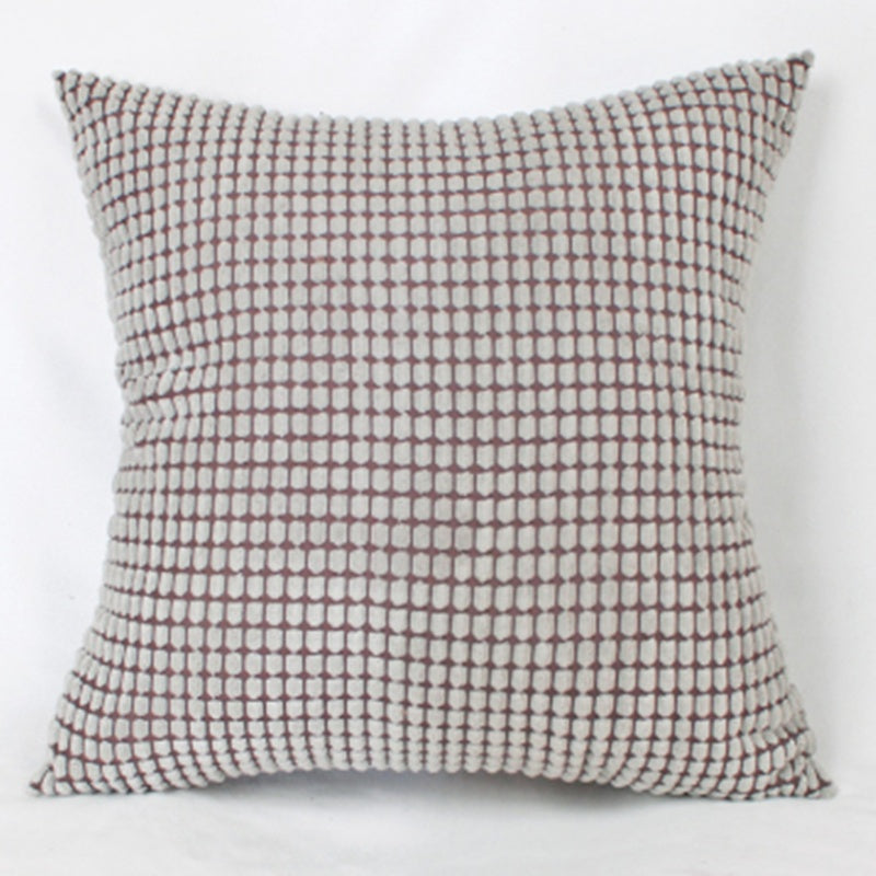 HKM-594771 Jacquard Corduroy Modern Polyester Cushion Cover in Plain Design