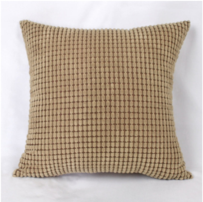 HKM-594771 Jacquard Corduroy Modern Polyester Cushion Cover in Plain Design