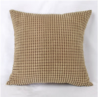 HKM-594771 Jacquard Corduroy Modern Polyester Cushion Cover in Plain Design
