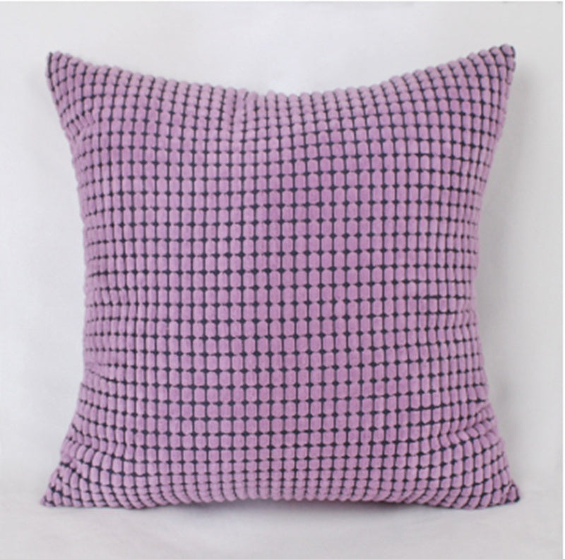 HKM-594771 Jacquard Corduroy Modern Polyester Cushion Cover in Plain Design