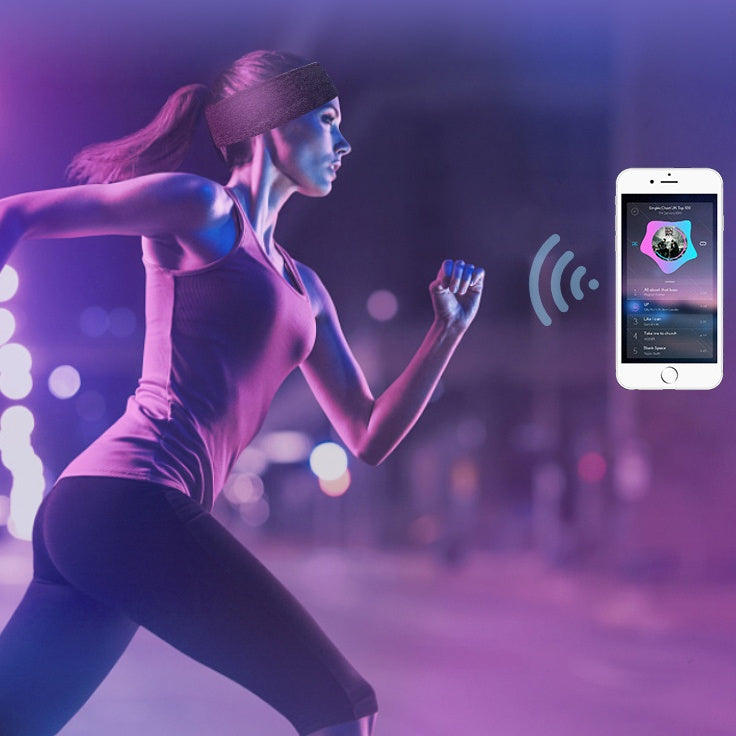 HKM-594899 Bluetooth V5.0 Sports Headband for Music and Calls - Comfortable Audio Sleeping Headband