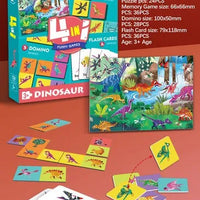 HKM-594899 Custom 4-in-1 Cartoon Puzzle and Memory Game Set for Kids - Educational Flash Cards and Jigsaw Fun