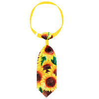 HKM-594899 Sunflower-Themed Pet Tie Collars in Various Colors and Designs