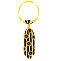 HKM-594899 Sunflower-Themed Pet Tie Collars in Various Colors and Designs