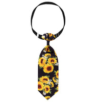 HKM-594899 Sunflower-Themed Pet Tie Collars in Various Colors and Designs