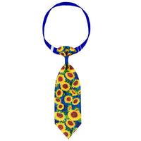 HKM-594899 Sunflower-Themed Pet Tie Collars in Various Colors and Designs