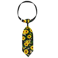 HKM-594899 Sunflower-Themed Pet Tie Collars in Various Colors and Designs