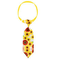 HKM-594899 Sunflower-Themed Pet Tie Collars in Various Colors and Designs