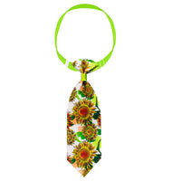 HKM-594899 Sunflower-Themed Pet Tie Collars in Various Colors and Designs
