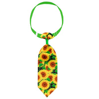 HKM-594899 Sunflower-Themed Pet Tie Collars in Various Colors and Designs