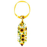 HKM-594899 Sunflower-Themed Pet Tie Collars in Various Colors and Designs