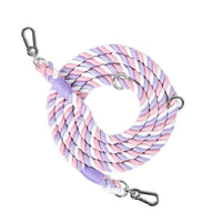 HKM-595027 Braided Double-Ended Dog Leash - Multifunctional Polyester Cotton, 210cm & 250cm Options
