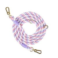 HKM-595027 Braided Double-Ended Dog Leash - Multifunctional Polyester Cotton, 210cm & 250cm Options
