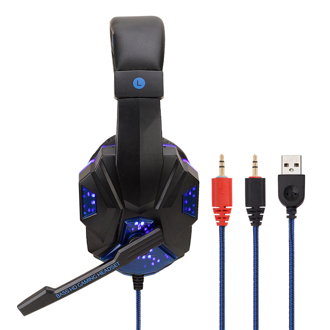 HKM-595283 Wired Headphones with Ear Protection for Computer Use - Multiple Color Options Available