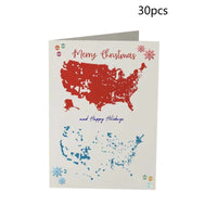 HKM-595347 Festive Yellow and White Merry Christmas Card - 10, 20, or 30 Pack Options for Birthday and Sympathy Gifts