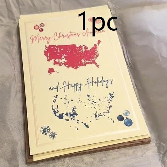 HKM-595347 Festive Yellow and White Merry Christmas Card - 10, 20, or 30 Pack Options for Birthday and Sympathy Gifts