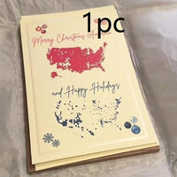HKM-595347 Festive Yellow and White Merry Christmas Card - 10, 20, or 30 Pack Options for Birthday and Sympathy Gifts