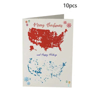 HKM-595347 Festive Yellow and White Merry Christmas Card - 10, 20, or 30 Pack Options for Birthday and Sympathy Gifts