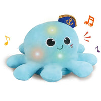 HKM-595475 Dancing Sound Controlled Electric Rotating Plush Octopus Toy for Babies and Toddlers
