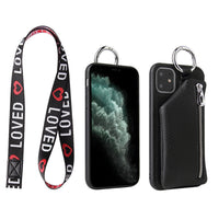 HKM-595475 PU Leather Crossbody Phone Case with Lanyard for iPhone and Samsung Models