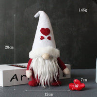 HKM-595987 Faceless Doll Plush Holiday Ornaments - Santa Claus Love, Snowflake, Star Models