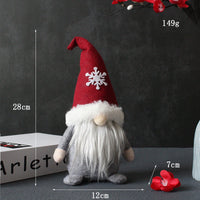 HKM-595987 Faceless Doll Plush Holiday Ornaments - Santa Claus Love, Snowflake, Star Models