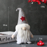 HKM-595987 Faceless Doll Plush Holiday Ornaments - Santa Claus Love, Snowflake, Star Models